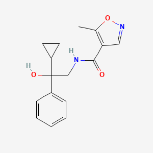molecular formula C16H18N2O3 B2686198 N-(2-CYCLOPROPYL-2-HYDROXY-2-PHENYLETHYL)-5-METHYL-1,2-OXAZOLE-4-CARBOXAMIDE CAS No. 1448070-66-3