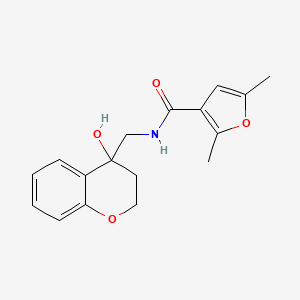molecular formula C17H19NO4 B2686200 N-((4-hydroxychroman-4-yl)methyl)-2,5-dimethylfuran-3-carboxamide CAS No. 1396843-20-1