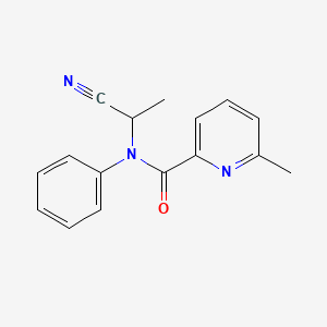 molecular formula C16H15N3O B2686201 N-(1-Cyanoethyl)-6-methyl-N-phenylpyridine-2-carboxamide CAS No. 1436222-78-4