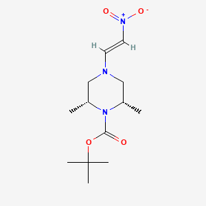 molecular formula C13H23N3O4 B2686205 tert-butyl (2R,6S)-2,6-dimethyl-4-[(E)-2-nitroethenyl]piperazine-1-carboxylate CAS No. 2227910-98-5