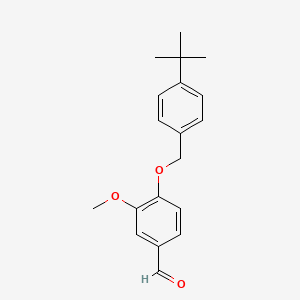 molecular formula C19H22O3 B2686207 4-[(4-Tert-butylphenyl)methoxy]-3-methoxybenzaldehyde CAS No. 781653-76-7