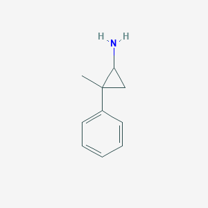 molecular formula C10H13N B2686208 2-Methyl-2-phenylcyclopropan-1-amine CAS No. 19009-66-6