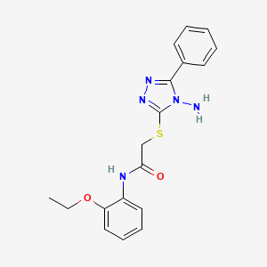2-[(4-amino-5-phenyl-1,2,4-triazol-3-yl)sulfanyl]-N-(2-ethoxyphenyl)acetamide