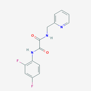 molecular formula C14H11F2N3O2 B2686217 N-(2,4-difluorophenyl)-N'-[(pyridin-2-yl)methyl]ethanediamide CAS No. 838899-15-3