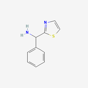 molecular formula C10H10N2S B2686224 Phenyl(1,3-thiazol-2-yl)methanamine CAS No. 437768-45-1