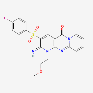 3-((4-fluorophenyl)sulfonyl)-2-imino-1-(2-methoxyethyl)-1H-dipyrido[1,2-a:2',3'-d]pyrimidin-5(2H)-one