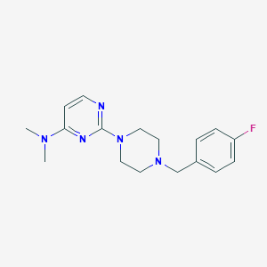 2-{4-[(4-fluorophenyl)methyl]piperazin-1-yl}-N,N-dimethylpyrimidin-4-amine