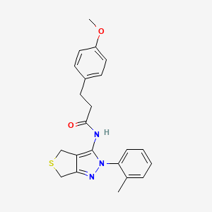 3-(4-methoxyphenyl)-N-[2-(2-methylphenyl)-4,6-dihydrothieno[3,4-c]pyrazol-3-yl]propanamide
