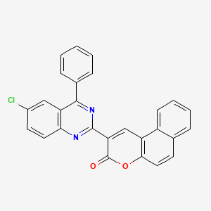 molecular formula C27H15ClN2O2 B2686242 2-(6-chloro-4-phenylquinazolin-2-yl)-3H-benzo[f]chromen-3-one CAS No. 865376-40-5