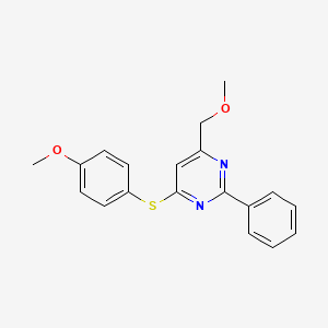 4-(Methoxymethyl)-6-[(4-methoxyphenyl)sulfanyl]-2-phenylpyrimidine