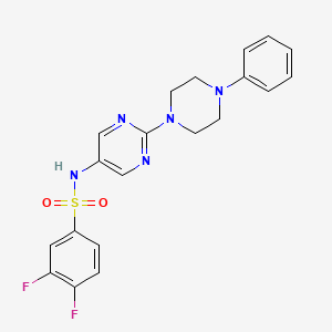 3,4-difluoro-N-(2-(4-phenylpiperazin-1-yl)pyrimidin-5-yl)benzenesulfonamide