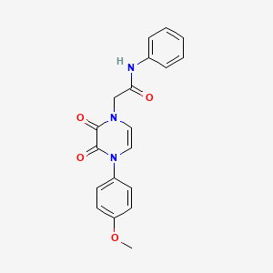 2-[4-(4-methoxyphenyl)-2,3-dioxopyrazin-1-yl]-N-phenylacetamide
