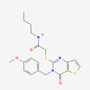 N-butyl-2-{[3-(4-methoxybenzyl)-4-oxo-3,4-dihydrothieno[3,2-d]pyrimidin-2-yl]sulfanyl}acetamide