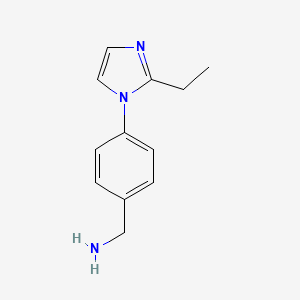 1-[4-(2-ethyl-1H-imidazol-1-yl)phenyl]methanamine