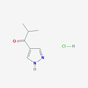 2-Methyl-1-(1H-pyrazol-4-yl)propan-1-one;hydrochloride