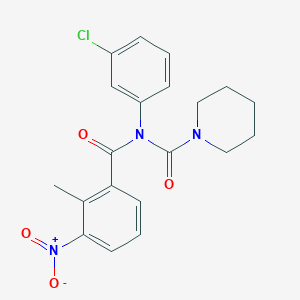 N-(3-chlorophenyl)-N-(2-methyl-3-nitrobenzoyl)piperidine-1-carboxamide