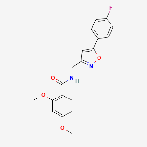 molecular formula C19H17FN2O4 B2686271 N-((5-(4-fluorophenyl)isoxazol-3-yl)methyl)-2,4-dimethoxybenzamide CAS No. 952963-48-3