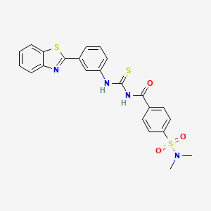 N-((3-(benzo[d]thiazol-2-yl)phenyl)carbamothioyl)-4-(N,N-dimethylsulfamoyl)benzamide