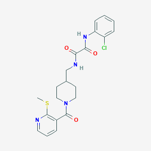 N1-(2-chlorophenyl)-N2-((1-(2-(methylthio)nicotinoyl)piperidin-4-yl)methyl)oxalamide