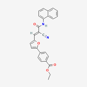 ethyl 4-[5-[(E)-2-cyano-3-(naphthalen-1-ylamino)-3-oxoprop-1-enyl]furan-2-yl]benzoate