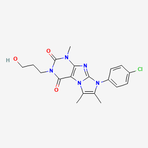 8-(4-chlorophenyl)-3-(3-hydroxypropyl)-1,6,7-trimethyl-1H-imidazo[2,1-f]purine-2,4(3H,8H)-dione