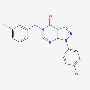 1-(4-bromophenyl)-5-(3-chlorobenzyl)-1,5-dihydro-4H-pyrazolo[3,4-d]pyrimidin-4-one