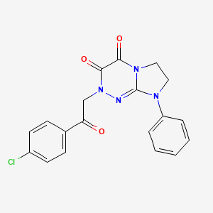 molecular formula C19H15ClN4O3 B2686295 2-(2-(4-氯苯基)-2-氧代乙基)-8-苯基-7,8-二氢咪唑并[2,1-c][1,2,4]三嗪-3,4(2H,6H)-二酮 CAS No. 941917-36-8