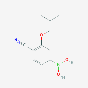 molecular formula C11H14BNO3 B2686298 4-Cyano-3-isobutoxyphenylboronic acid CAS No. 2096335-50-9