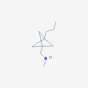 molecular formula C10H19N B2686302 N-methyl-1-(3-propyl-1-bicyclo[1.1.1]pentanyl)methanamine CAS No. 2287315-93-7