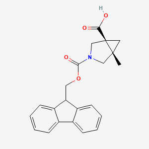 molecular formula C22H21NO4 B2686309 (1S,5S)-3-(9H-Fluoren-9-ylmethoxycarbonyl)-5-methyl-3-azabicyclo[3.1.0]hexane-1-carboxylic acid CAS No. 2416218-00-1