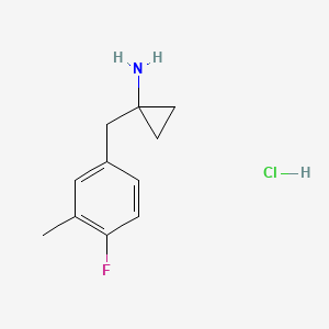 1-(4-Fluoro-3-methylbenzyl)cyclopropan-1-amine hydrochloride