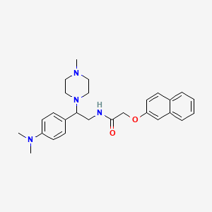 N-(2-(4-(dimethylamino)phenyl)-2-(4-methylpiperazin-1-yl)ethyl)-2-(naphthalen-2-yloxy)acetamide