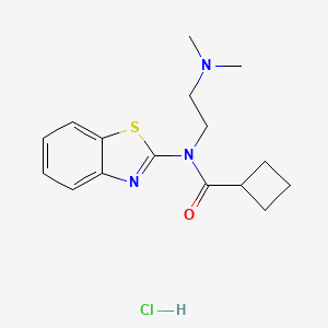 N-(benzo[d]thiazol-2-yl)-N-(2-(dimethylamino)ethyl)cyclobutanecarboxamide hydrochloride