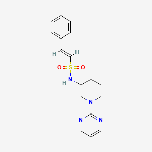 molecular formula C17H20N4O2S B2686324 (E)-2-phenyl-N-(1-pyrimidin-2-ylpiperidin-3-yl)ethenesulfonamide CAS No. 1241703-23-0