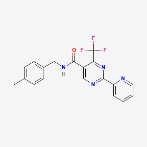 N-[(4-methylphenyl)methyl]-2-(2-pyridinyl)-4-(trifluoromethyl)-5-pyrimidinecarboxamide