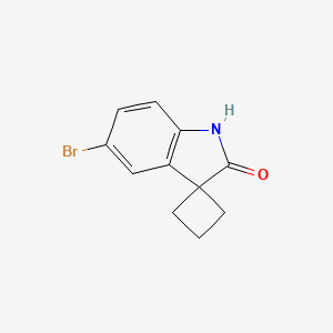 molecular formula C11H10BrNO B2686337 Spiro[cyclobutane-1,3'-[3H]indol]-2'(1'H)-one, 5'-bromo- CAS No. 304876-39-9