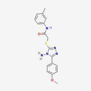 2-{[4-amino-5-(4-methoxyphenyl)-4H-1,2,4-triazol-3-yl]sulfanyl}-N-(3-methylphenyl)acetamide