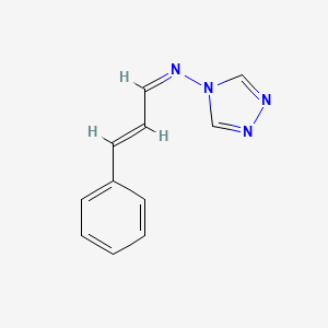 molecular formula C11H10N4 B2686350 (1Z,2E)-3-phenyl-N-(4H-1,2,4-triazol-4-yl)prop-2-en-1-imine CAS No. 35554-48-4