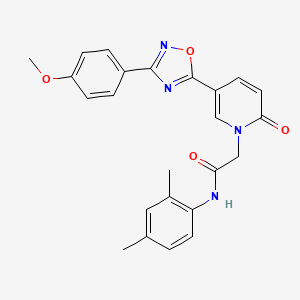 molecular formula C24H22N4O4 B2686365 N-(2,4-dimethylphenyl)-2-{5-[3-(4-methoxyphenyl)-1,2,4-oxadiazol-5-yl]-2-oxo-1,2-dihydropyridin-1-yl}acetamide CAS No. 1113109-83-3