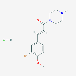 (E)-3-(3-bromo-4-methoxyphenyl)-1-(4-methylpiperazin-1-yl)prop-2-en-1-one hydrochloride