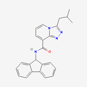 molecular formula C24H22N4O B2686384 N-(9H-Fluoren-9-yl)-3-(2-methylpropyl)-[1,2,4]triazolo[4,3-a]pyridine-8-carboxamide CAS No. 2095432-38-3