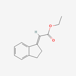 molecular formula C13H14O2 B2686391 ethyl 2-[(1E)-2,3-dihydro-1H-inden-1-ylidene]acetate CAS No. 21779-31-7; 28002-99-5