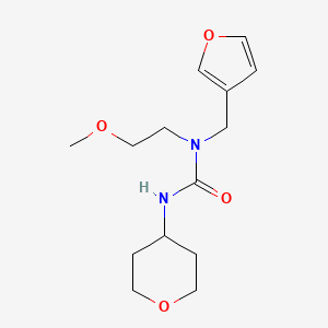 B2686403 1-(furan-3-ylmethyl)-1-(2-methoxyethyl)-3-(tetrahydro-2H-pyran-4-yl)urea CAS No. 2034538-16-2