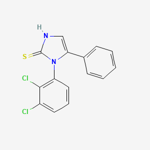 molecular formula C15H10Cl2N2S B2686404 1-(2,3-dichlorophenyl)-5-phenyl-1H-imidazole-2-thiol CAS No. 796084-49-6
