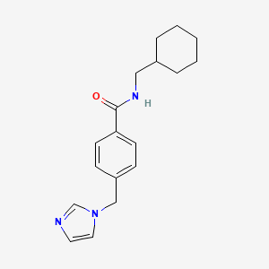 molecular formula C18H23N3O B2686412 4-((1H-imidazol-1-yl)methyl)-N-(cyclohexylmethyl)benzamide CAS No. 1234851-62-7