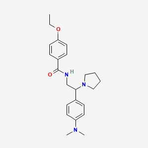 molecular formula C23H31N3O2 B2686415 N-{2-[4-(dimethylamino)phenyl]-2-(pyrrolidin-1-yl)ethyl}-4-ethoxybenzamide CAS No. 946217-84-1