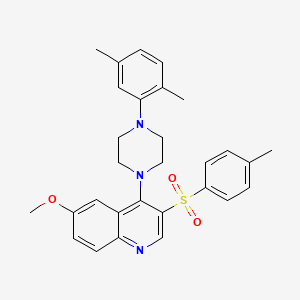B2686465 4-(4-(2,5-Dimethylphenyl)piperazin-1-yl)-6-methoxy-3-tosylquinoline CAS No. 866895-43-4