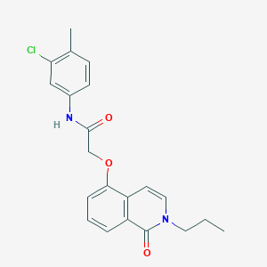 molecular formula C21H21ClN2O3 B2686466 N-(3-chloro-4-methylphenyl)-2-[(1-oxo-2-propyl-1,2-dihydroisoquinolin-5-yl)oxy]acetamide CAS No. 906157-08-2