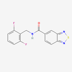 molecular formula C14H9F2N3OS B2686467 N-(2,6-difluorobenzyl)benzo[c][1,2,5]thiadiazole-5-carboxamide CAS No. 1203284-28-9