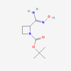 molecular formula C9H17N3O3 B2686468 tert-butyl 2-[(Z)-N'-hydroxycarbamimidoyl]azetidine-1-carboxylate CAS No. 2172607-25-7